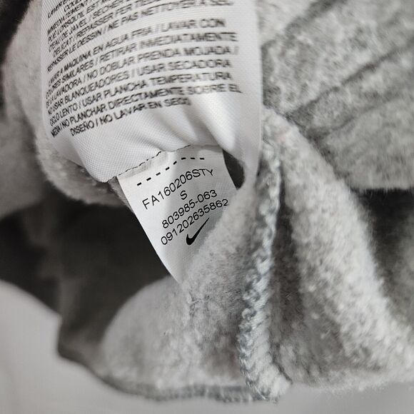 Nike Hoodie Womens S Small Gray Funnel Cowl Pullover Short Sleeve 8039 - Picture 7 of 7